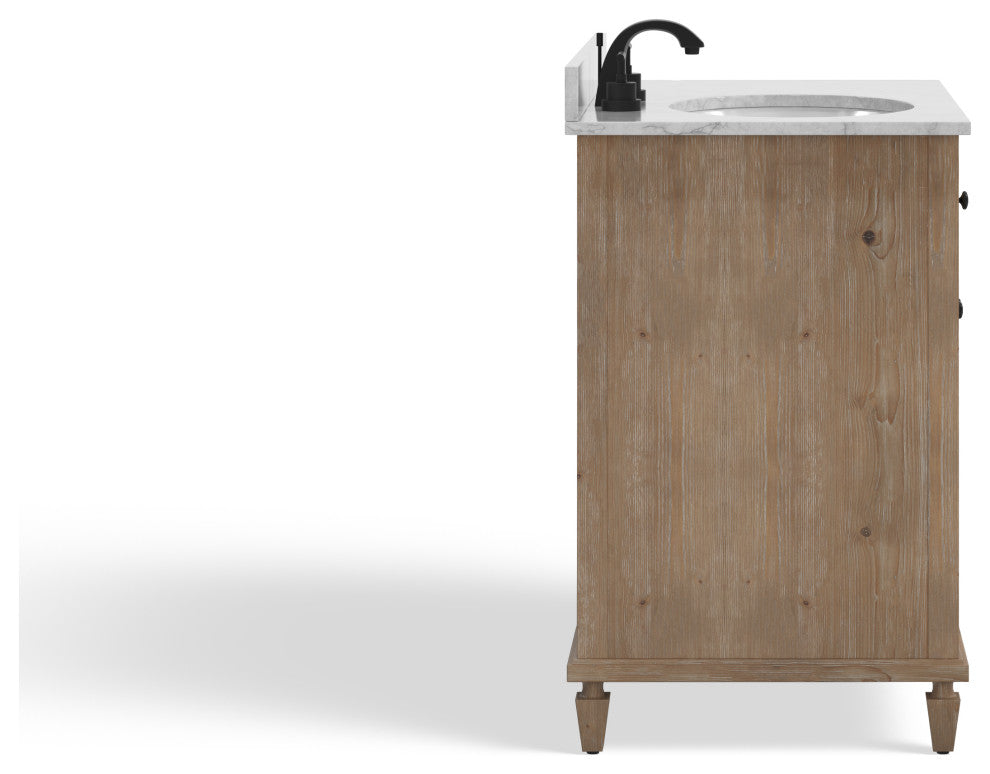 The Wailea Bathroom Vanity, Weathered Fir, 36", Single Sink, Freestanding