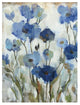 "Abstracted Floral in Blue II" Digital Paper Print by Silvia Vassileva, 20"x26"
