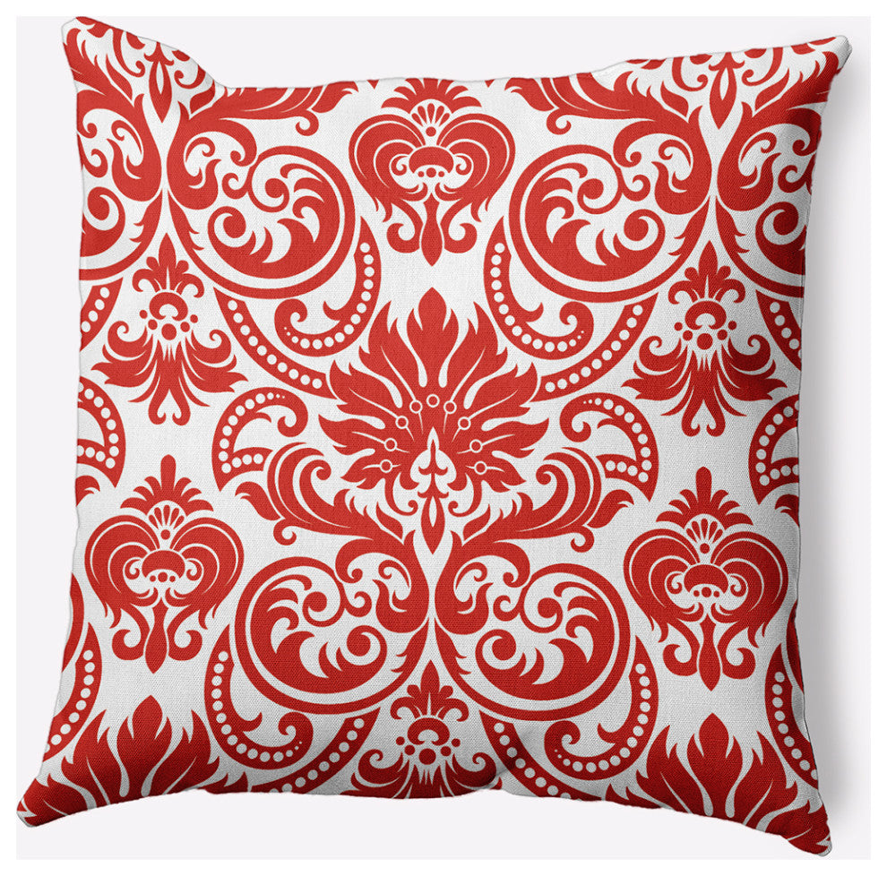Alexys Polyester Indoor/Outdoor Pillow, Red, 20"x20"