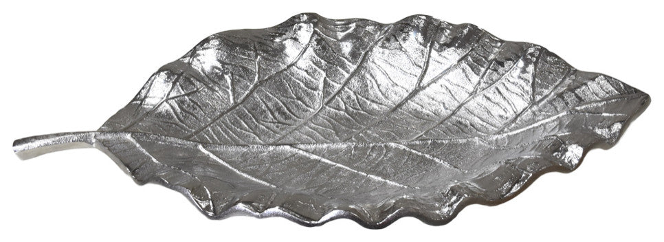Handmade Decorative Aluminium Tray, Silver Color Coated