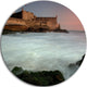 White Seascape At Old Fort Lisbon, Seascape Disc Metal Wall Art, 23"
