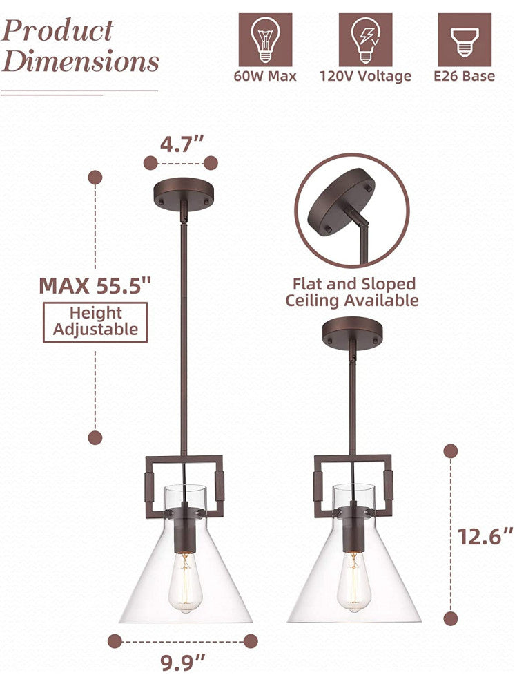 Vintage Glass Pendant Light Fixture, Island, Adjustable Hanging Pendant Lamp