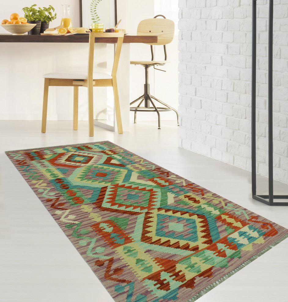Sangat Kilim Alison Purple Runner