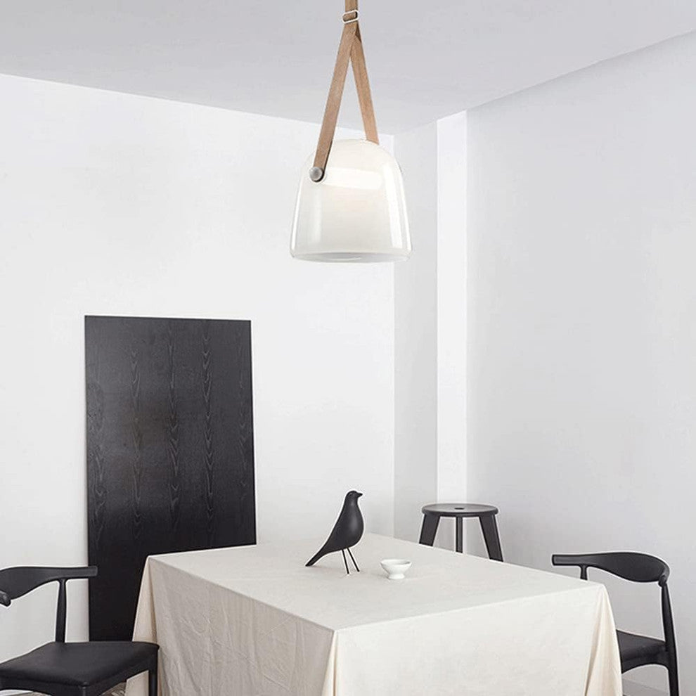MIRODEMI Cipieres | LED Glass Pendant Light in a Nordic Style, White, Neutral Light