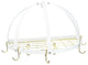 Rogar KD Half Dome Pot Rack With Grid, White and Brass