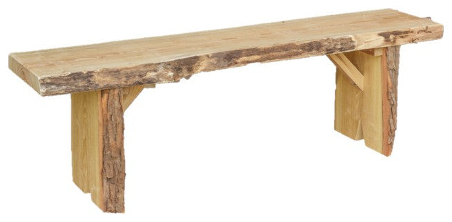 Live Edge Locust Wildwood Bench, Unfinished, 5 Foot