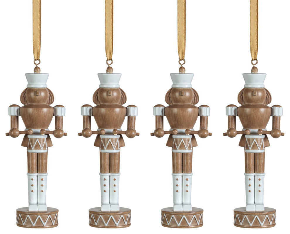 Gelsey Nutcracker With Drum Hanging Ornaments, Set of 4