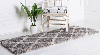 Shag Lavish Shag 4'x6' Rectangle Smoke Area Rug