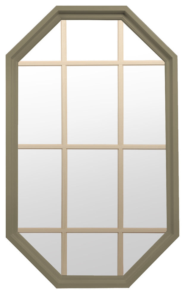 Tall Rambler 4 Season Poly Window With Grille, Sand, Low-E Insulated Glass
