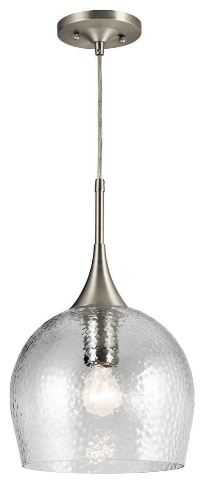 Kichler Sloane 1 Light Pendant in Brushed Nickel