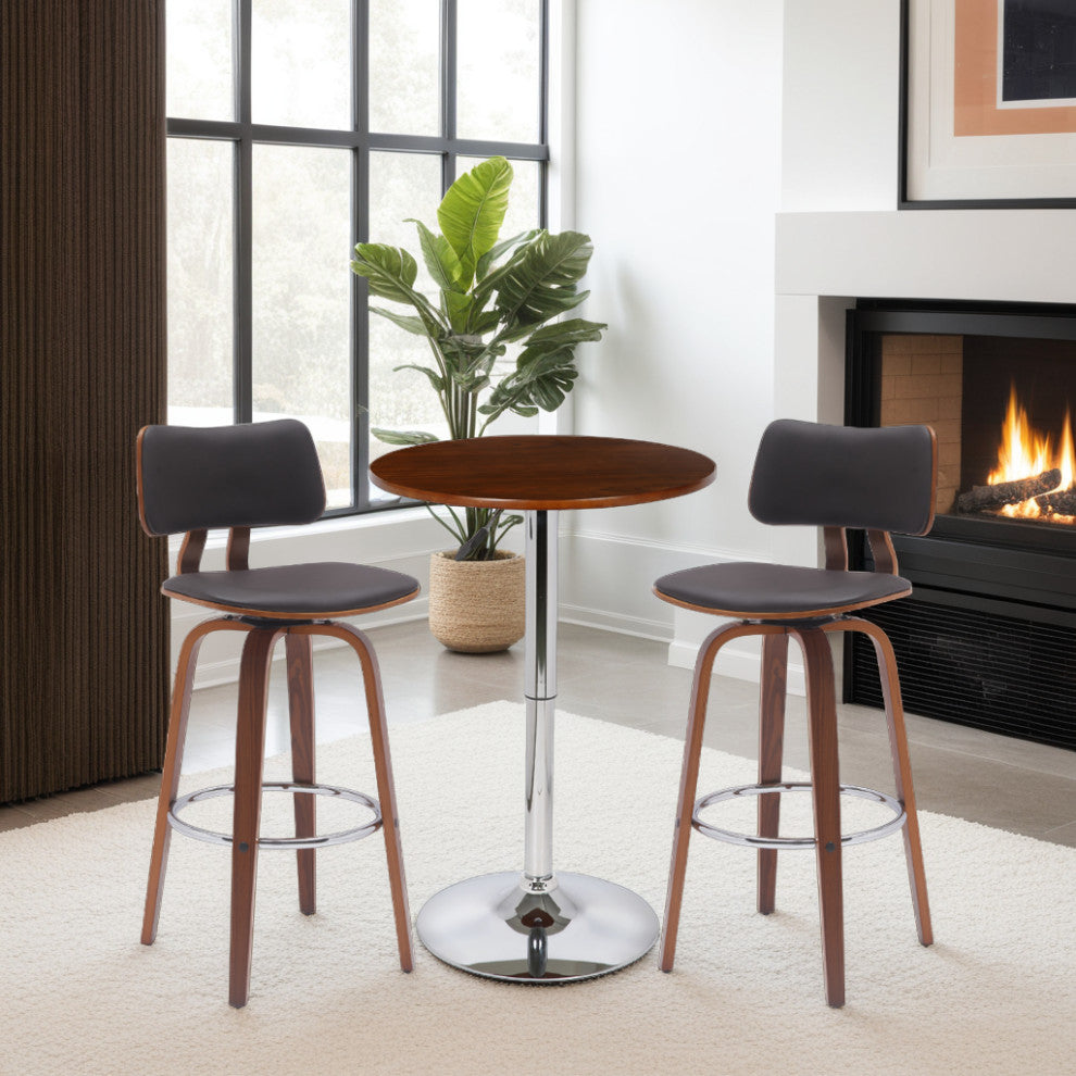 Bentley Pub Table, Adjustable, Chrome