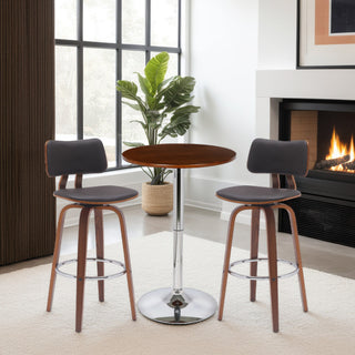 Bentley Pub Table, Adjustable, Chrome