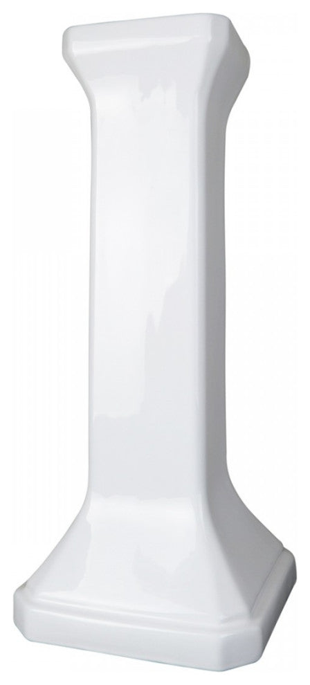 Large White Victorian Vitreous Bathroom Pedestal Sink 8 Inc Widespread Set of 2