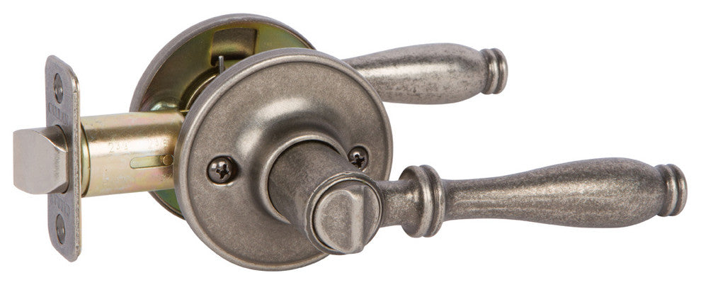 Callan Silona Privacy Lever Set, Antique Silver