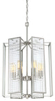 Pivot 6-Light Foyer, Satin Platinum