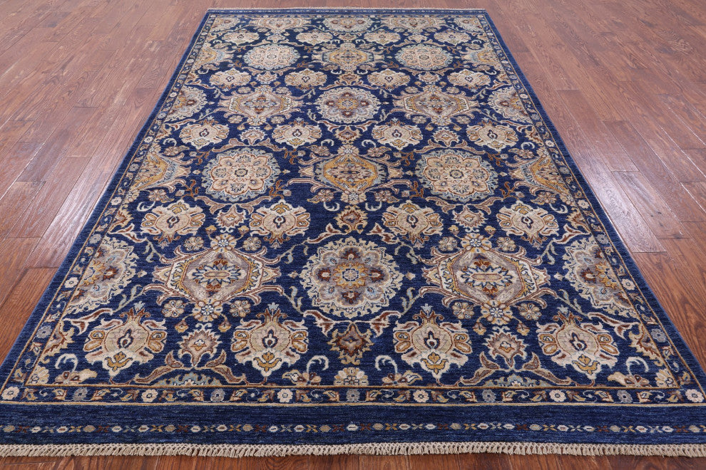 6' 7" X 10' 3" Persian Tabriz Handmade Wool Rug Q8332