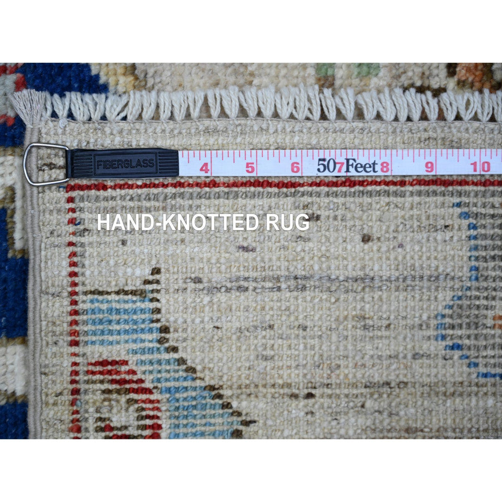 Tan Anatolian Village Inspired Design Wool Hand Knotted Runner Rug 3'x10'