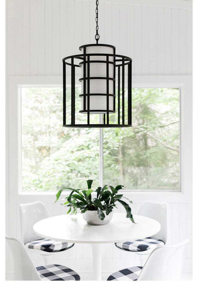 Hulton 6-Light Chandelier, Matte Black Finish