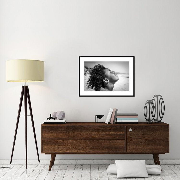 "Feeling The Sun And Wind" Framed Print by Gloria Salgado Gispert, 38"x28"
