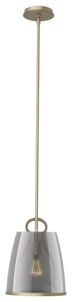 Caliper Pendant, Soft Gold, Plated Smoke