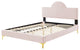 Platform Bed Frame, Queen Size, Pink, Velvet, Modern, Bedroom Guest Suite