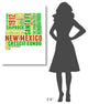 "New Mexico Word Cloud Map" Fine Art Print