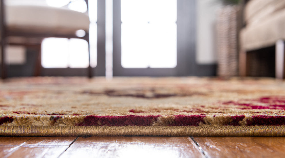 Unique Loom Beige Barista Congencis 4' 0 x 6' 0 Area Rug