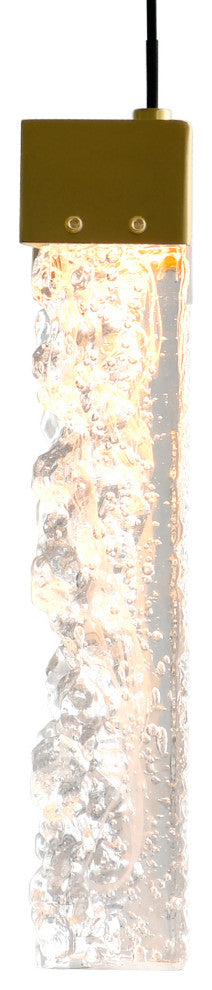 Lava Integrated LED Chandelier, Brass, 24"