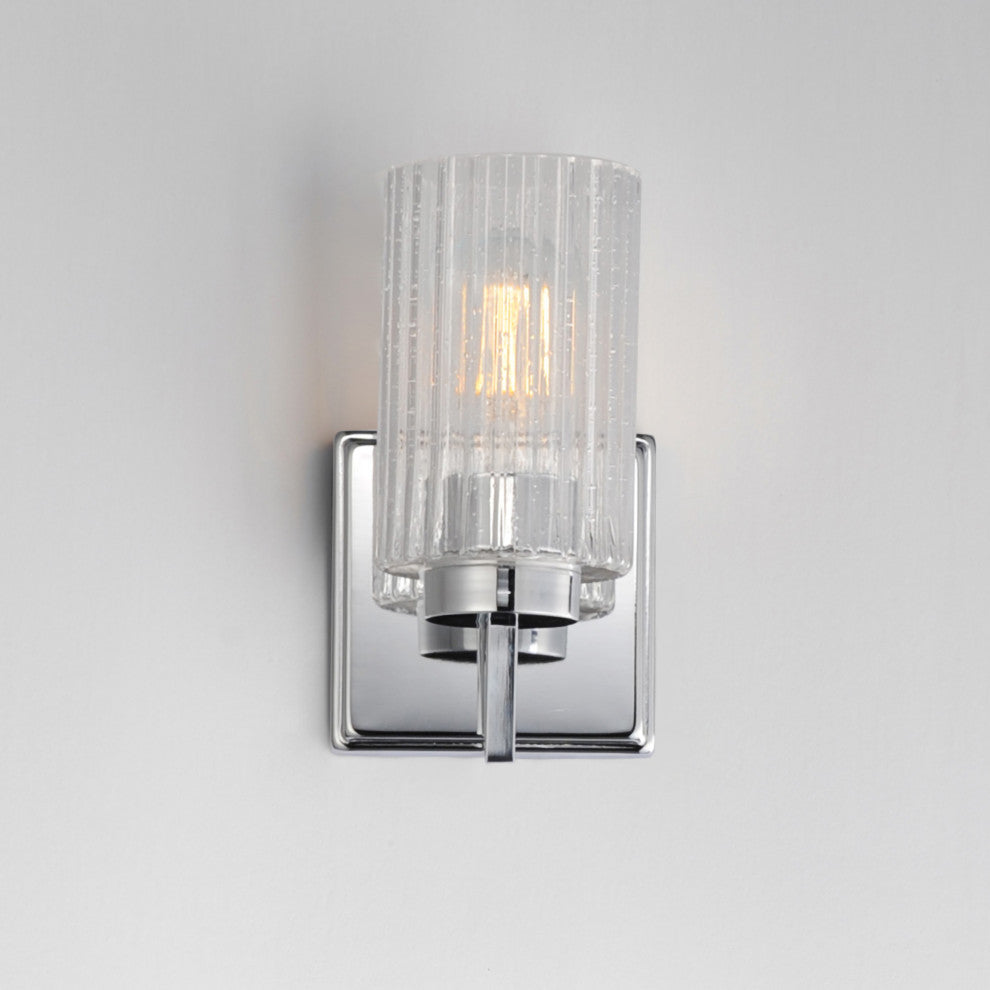 Maxim 21371 Rigata 9" Tall Bathroom Sconce - Polished Nickel