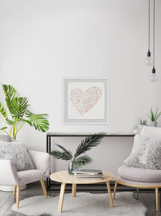 "XO LOVE" Framed Painting Print, 32"x32"