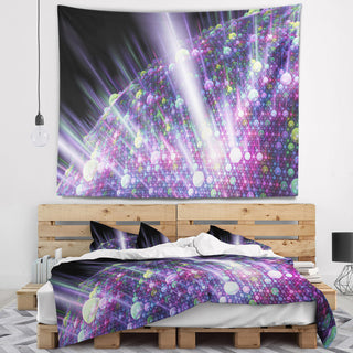 Purple Solar Bubbles Planet Abstract Wall Tapestry, 39"x32"