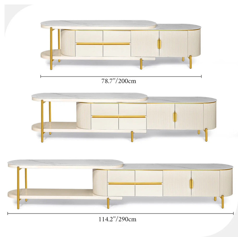 Isar | Vintage Mid-Century White TV Stand