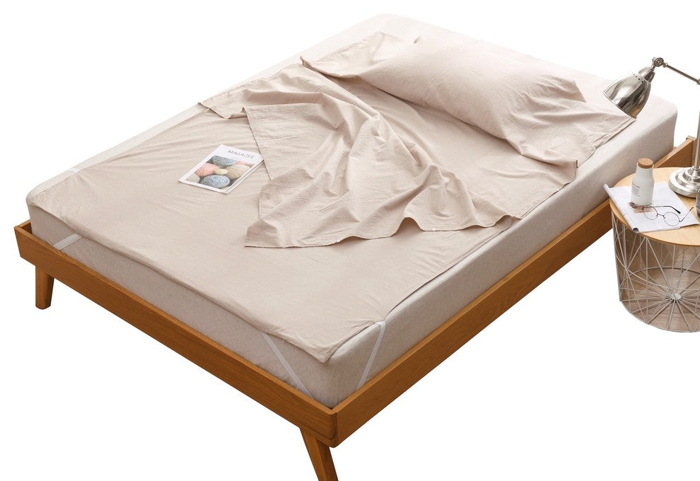 Travelux Hotel Camping Airbed Travel Sheet Set, Carrying Bag, Khaki, Full