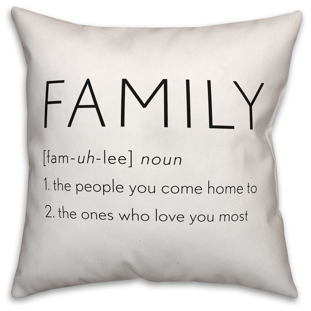 Family Definition 18x18 Throw Pillow