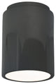 Radiance Cylinder Flush-Mount, Gloss Grey, LED