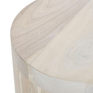 Kernel Acacia Wood Side Table, White