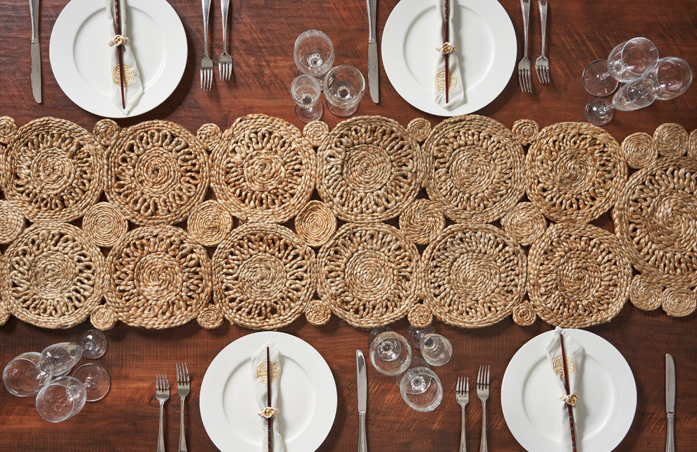Detailed Braided Organic Jute Table Runner