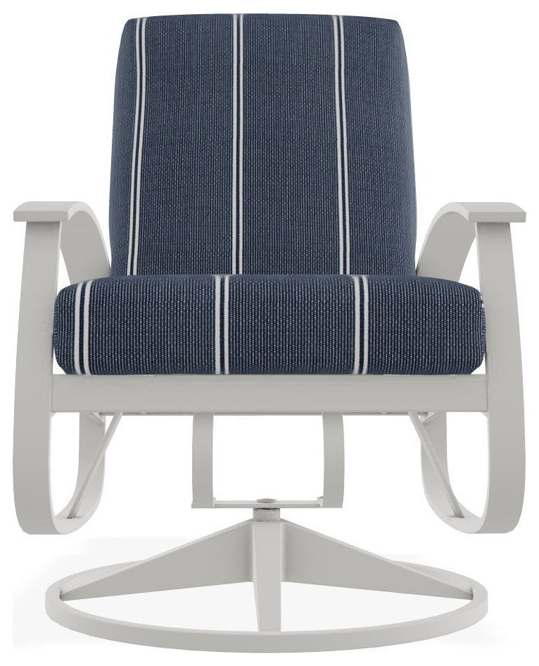 Belle Isle Cushion Outdoor Swivel Rocker, Equal Ink/Snow
