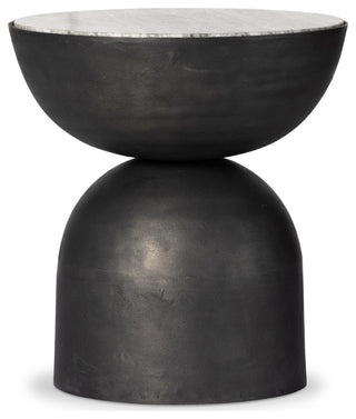 Corbett End Table-River Grey Marble