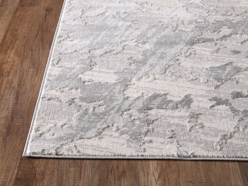 Abani Nova Nov130A Grey Beige Marble Textured Abstract Area Rug