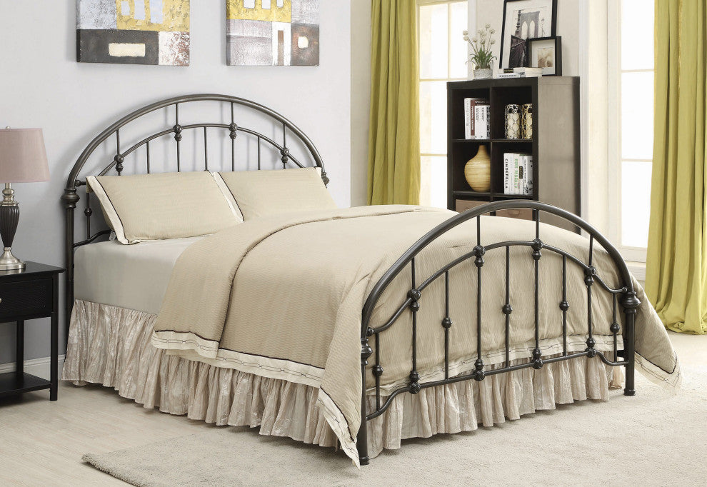 Full Size Metal Bed, Dark Bronze
