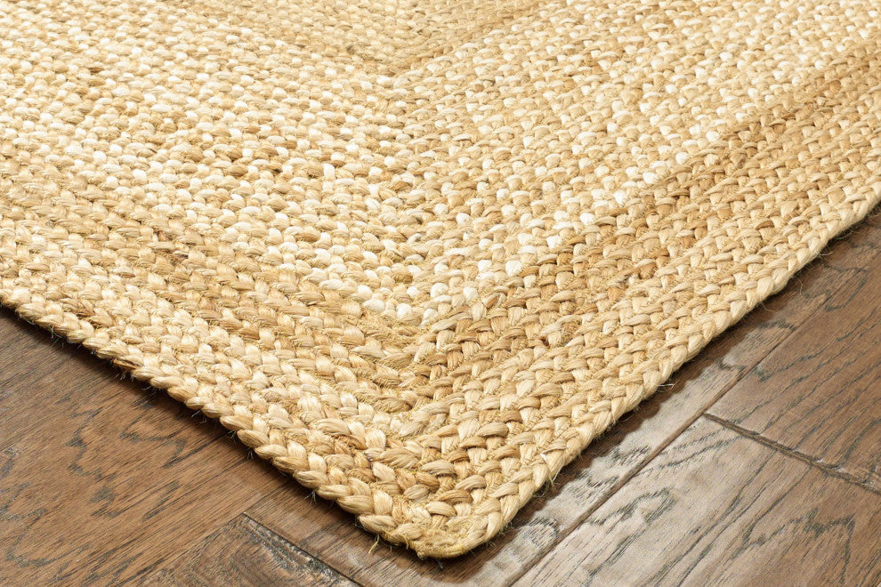 5" x 8" Classic Tan Bordered Area Rug