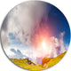 Cadini Di Misurina Range At Sunset, Landscape Disc Metal Wall Art, 11"
