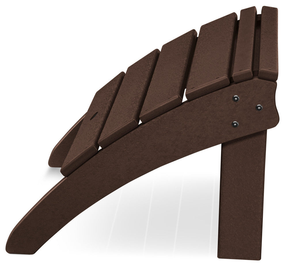 Polywood Seashell Ottoman, Mahogany