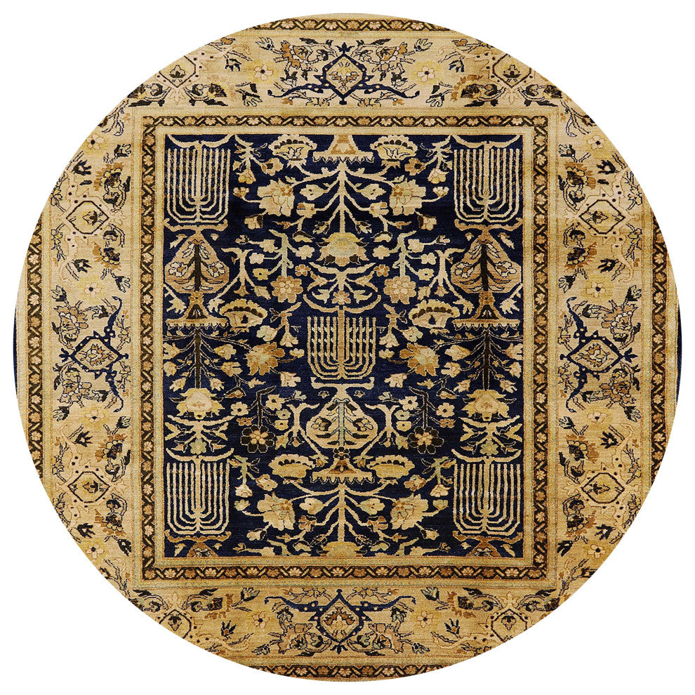 Ahgly Company Indoor Round Mid-Century Modern Area Rugs, 7' Round