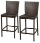 Belle Pub Table Set With Barstools 5 Piece Outdoor Wicker Patio Furniture