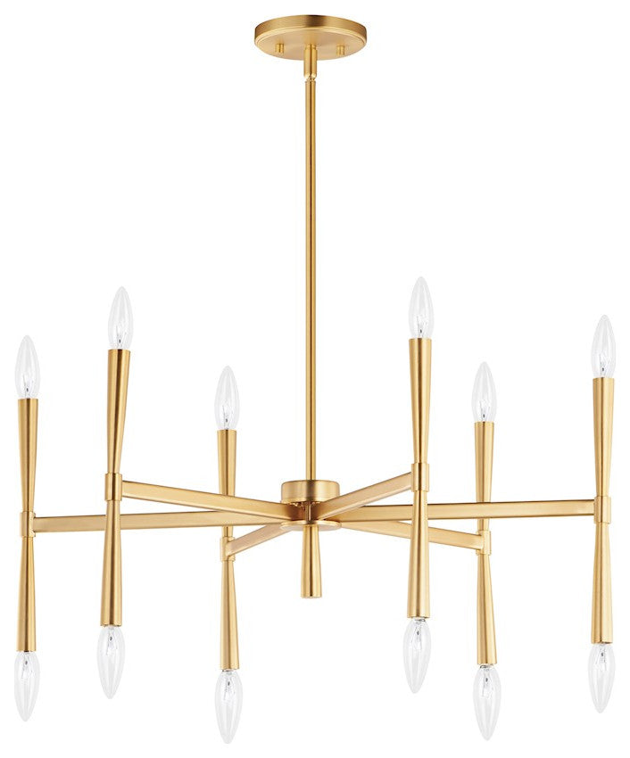 Maxim Lighting Rome 12-Light Chandelier, Satin Brass, 24626SBR