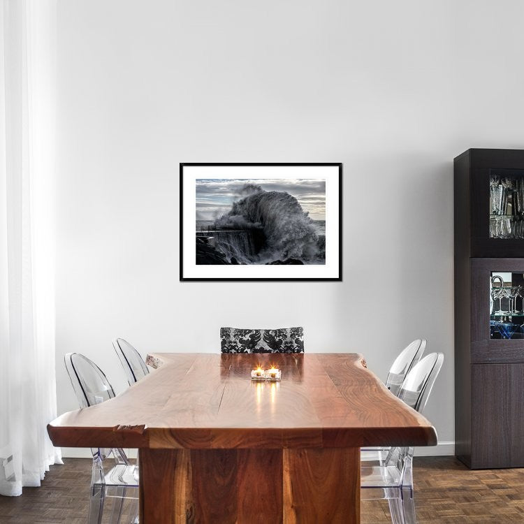 "Danger Pier" Framed Digital Print by Roberto Zanleone, 38"x28"
