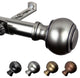 Hal 13/16" Curtain Rod, Satin Nickel, 48-84"