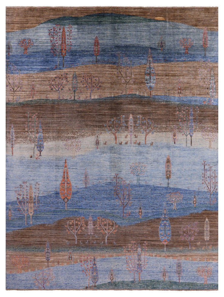 8' 10" X 11' 10" Persian Gabbeh Tribal Handmade Wool Rug Q7928